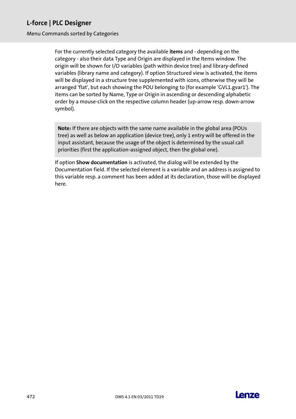 L-force | plc designer | Lenze PLC Designer PLC Designer (R3-1) User Manual | Page 474 / 1170