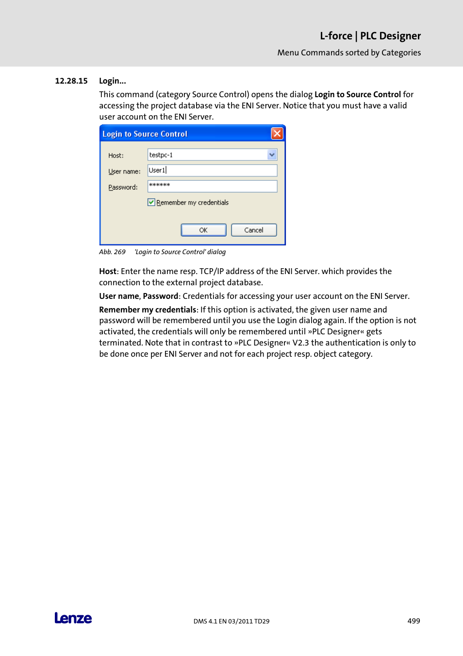 Login, L-force | plc designer | Lenze PLC Designer PLC Designer (R3-1) User Manual | Page 501 / 1170