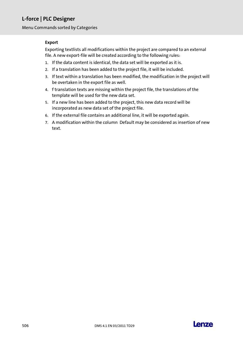 L-force | plc designer | Lenze PLC Designer PLC Designer (R3-1) User Manual | Page 508 / 1170