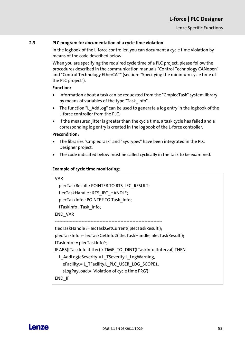 L-force | plc designer | Lenze PLC Designer PLC Designer (R3-1) User Manual | Page 55 / 1170