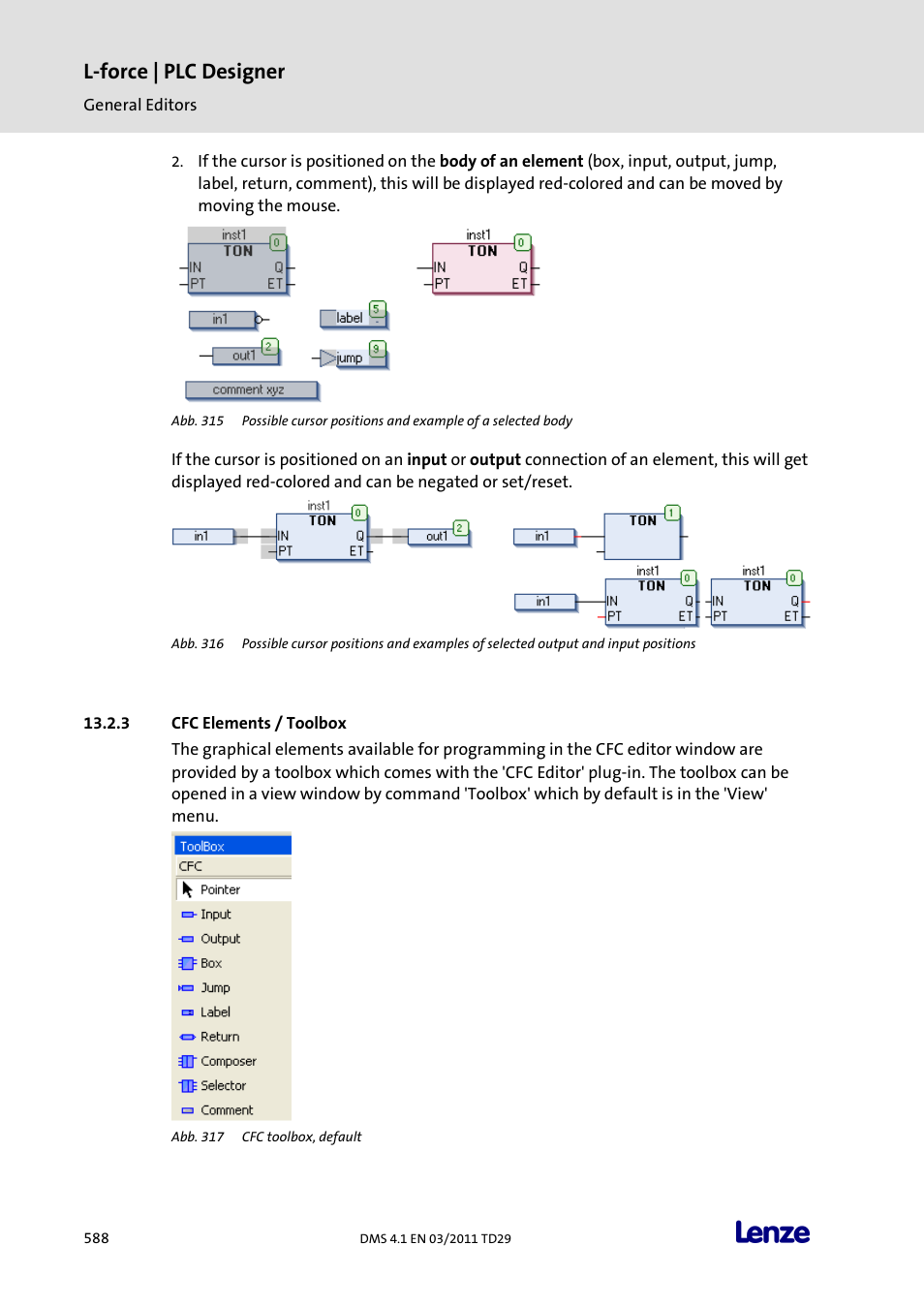 Cfc elements / toolbox, L-force | plc designer | Lenze PLC Designer PLC Designer (R3-1) User Manual | Page 590 / 1170