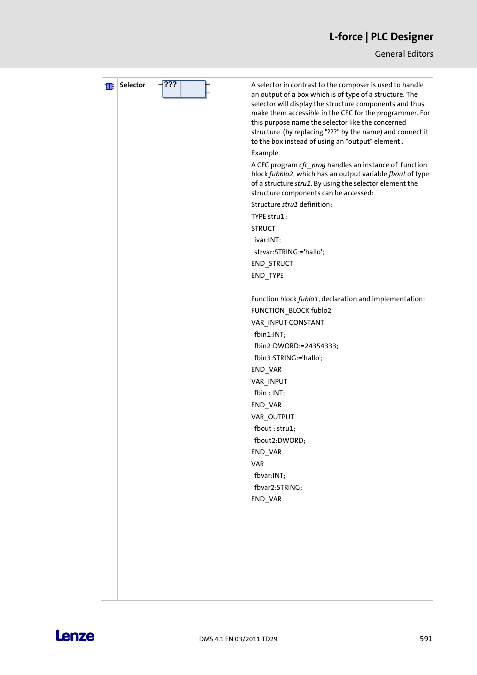 L-force | plc designer | Lenze PLC Designer PLC Designer (R3-1) User Manual | Page 593 / 1170