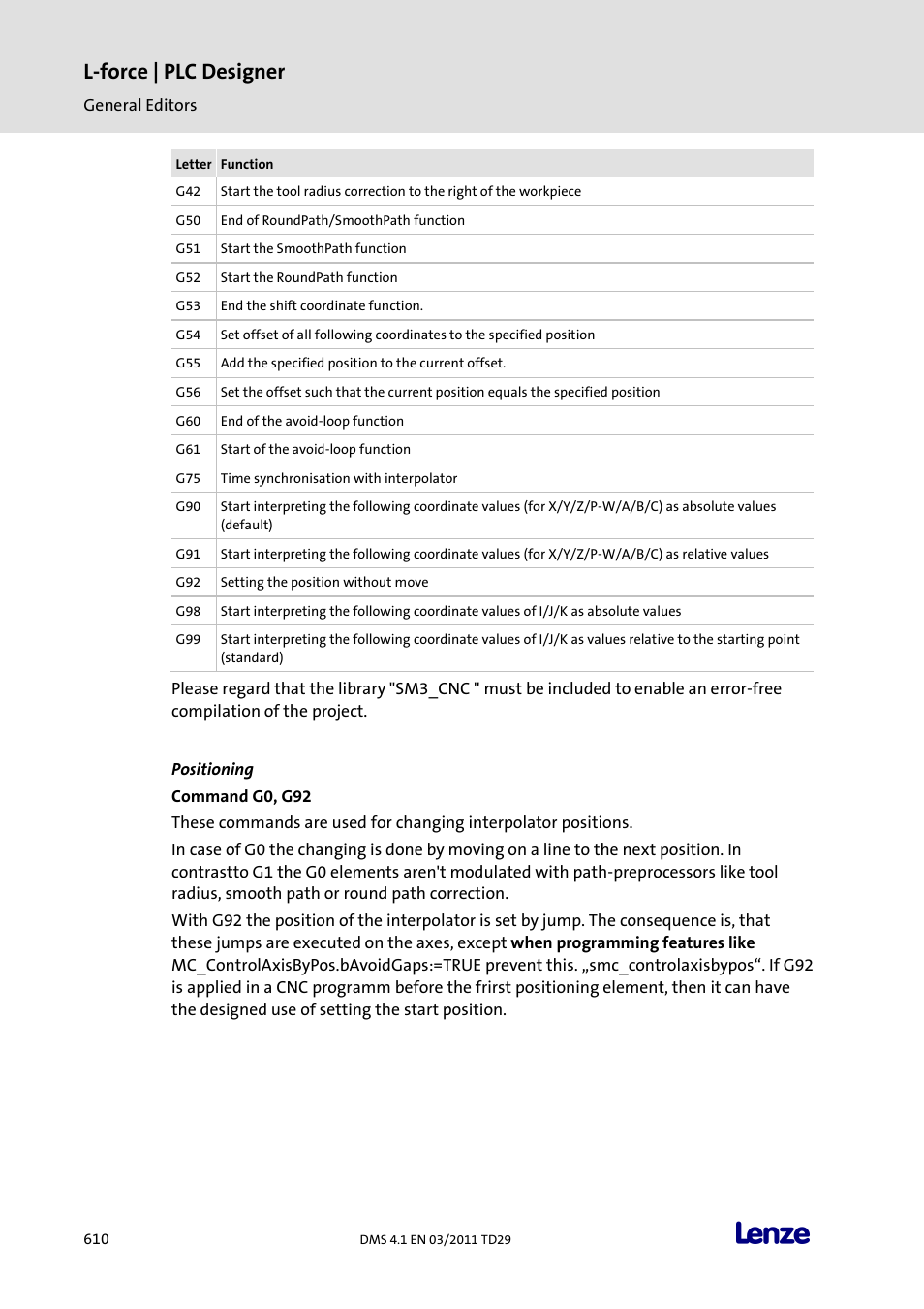 Positioning, L-force | plc designer | Lenze PLC Designer PLC Designer (R3-1) User Manual | Page 612 / 1170