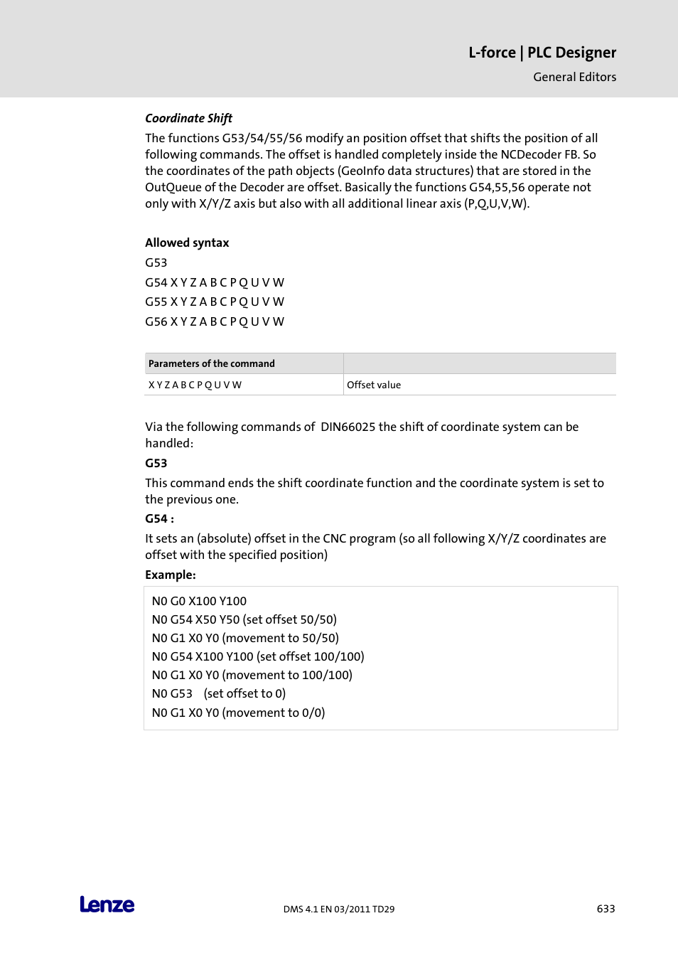 Coordinate shift, L-force | plc designer | Lenze PLC Designer PLC Designer (R3-1) User Manual | Page 635 / 1170