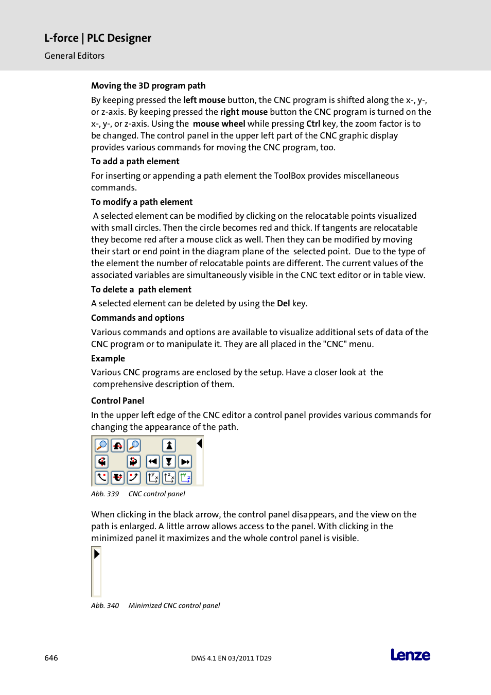 Control panel, L-force | plc designer | Lenze PLC Designer PLC Designer (R3-1) User Manual | Page 648 / 1170