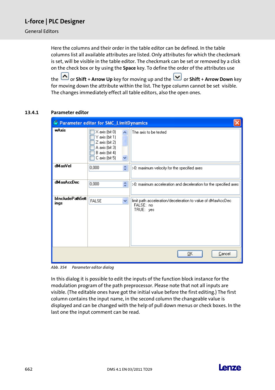 Parameter editor, L-force | plc designer | Lenze PLC Designer PLC Designer (R3-1) User Manual | Page 664 / 1170