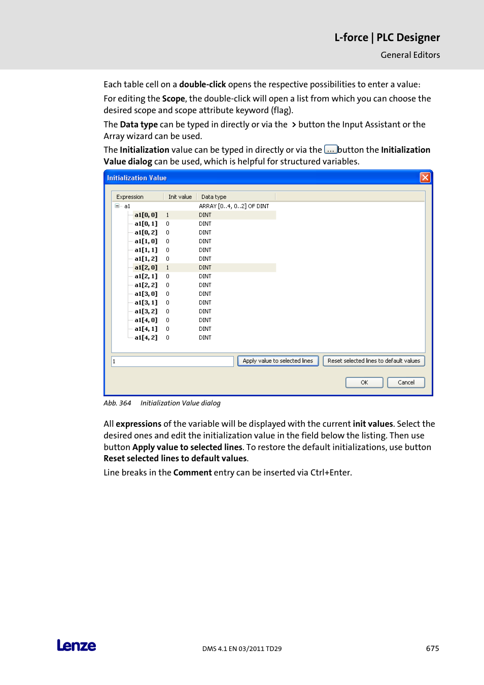 L-force | plc designer | Lenze PLC Designer PLC Designer (R3-1) User Manual | Page 677 / 1170