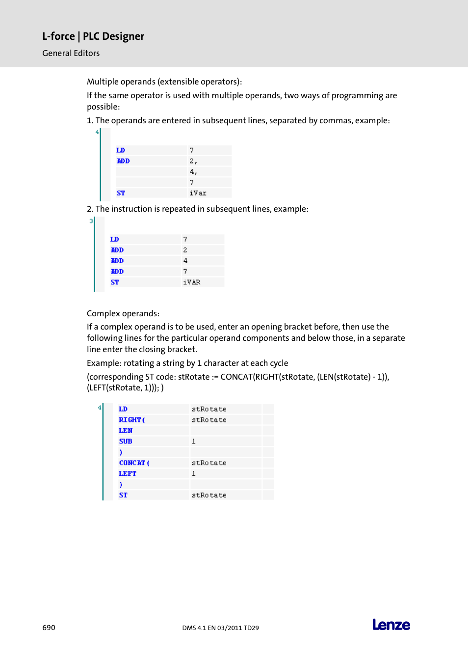 L-force | plc designer | Lenze PLC Designer PLC Designer (R3-1) User Manual | Page 692 / 1170