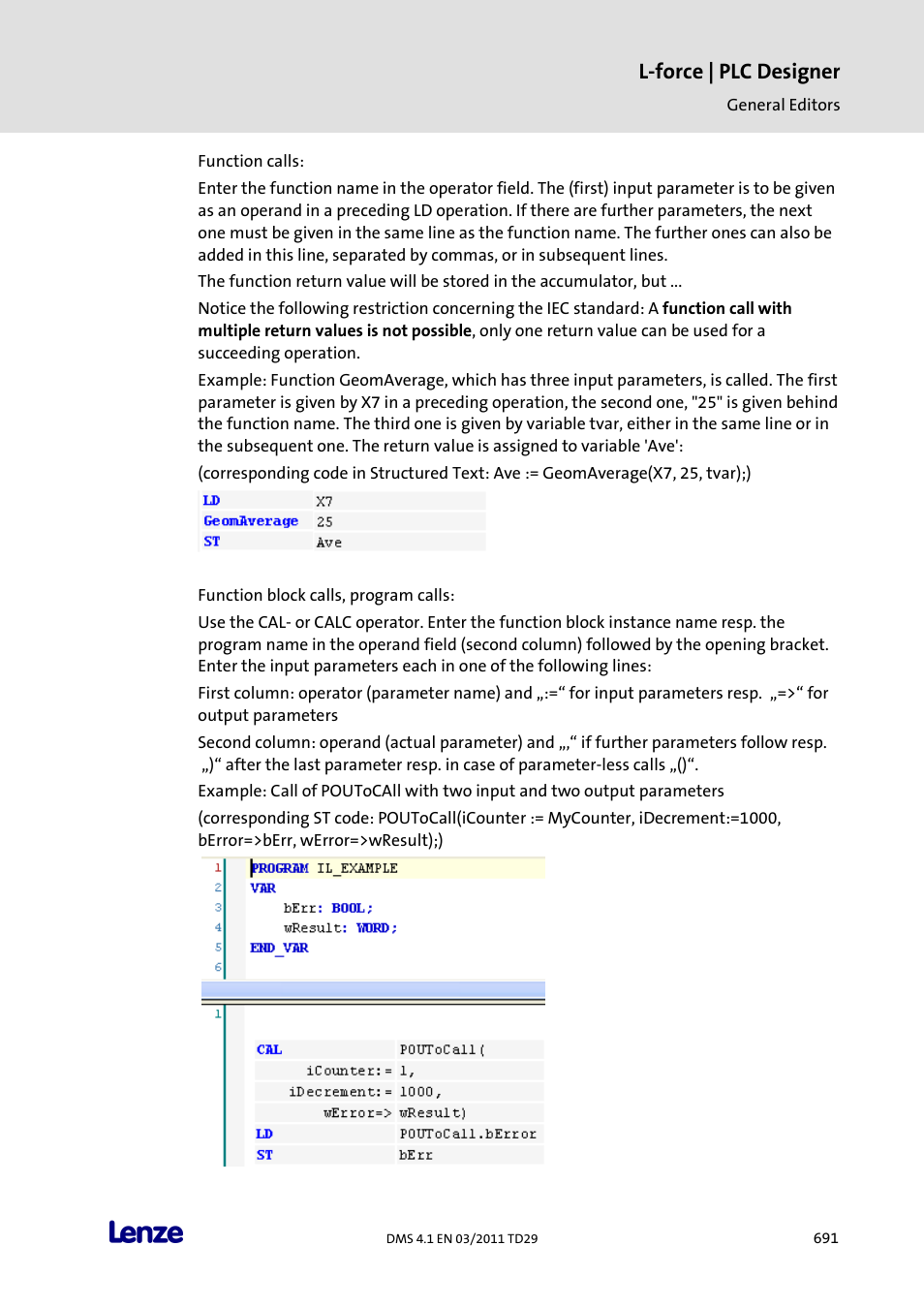 L-force | plc designer | Lenze PLC Designer PLC Designer (R3-1) User Manual | Page 693 / 1170