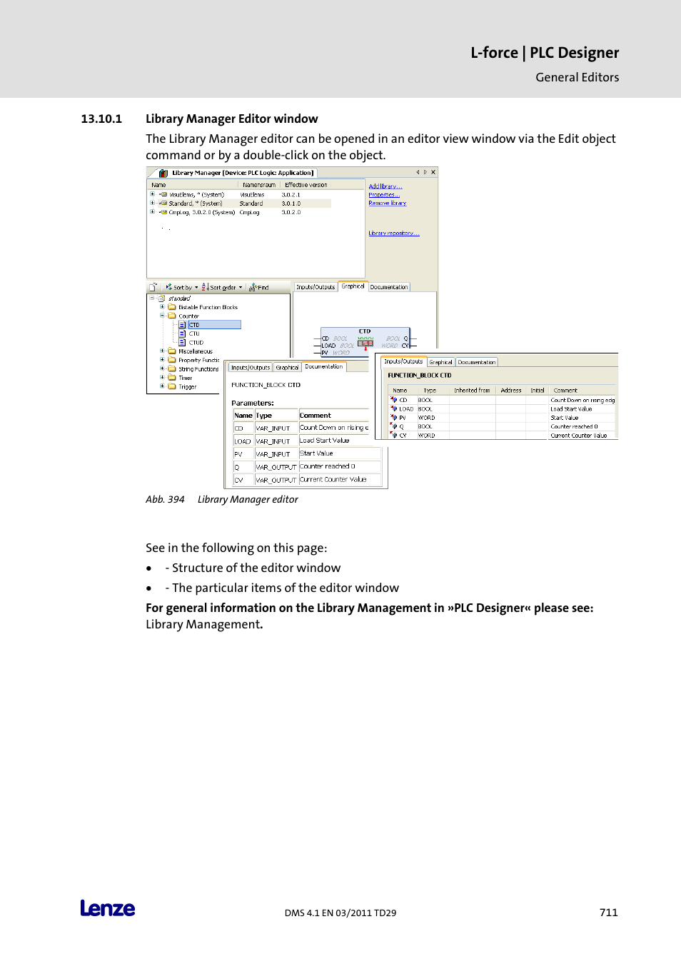 Library manager editor window, L-force | plc designer | Lenze PLC Designer PLC Designer (R3-1) User Manual | Page 713 / 1170