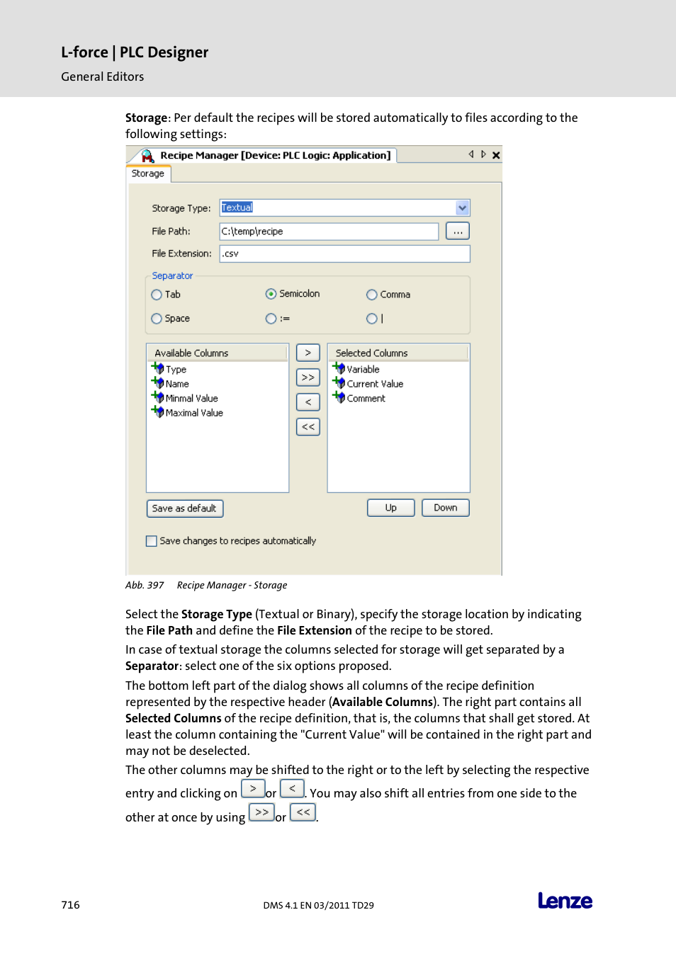 L-force | plc designer | Lenze PLC Designer PLC Designer (R3-1) User Manual | Page 718 / 1170