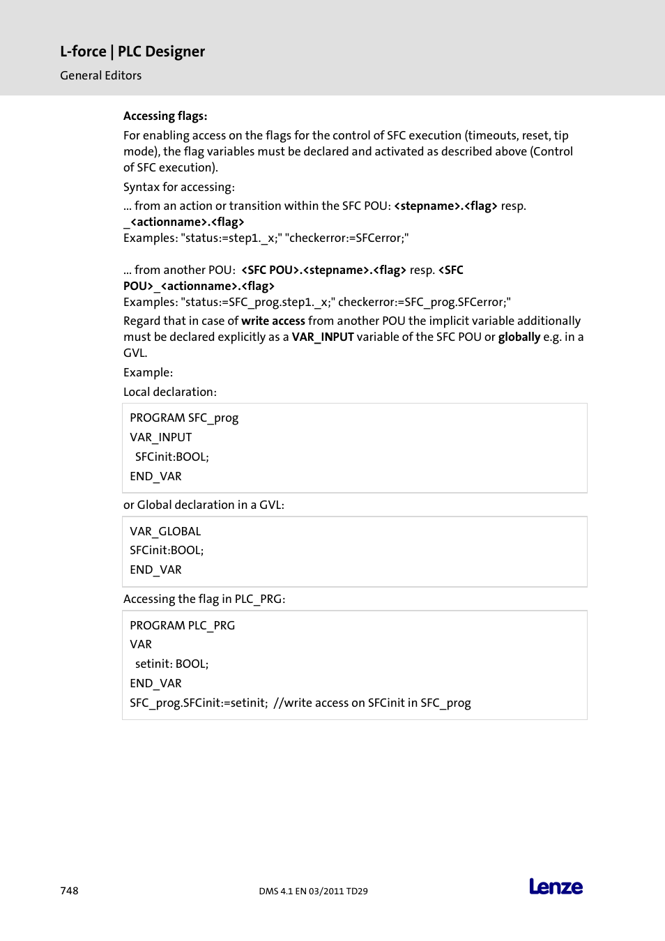 L-force | plc designer | Lenze PLC Designer PLC Designer (R3-1) User Manual | Page 750 / 1170