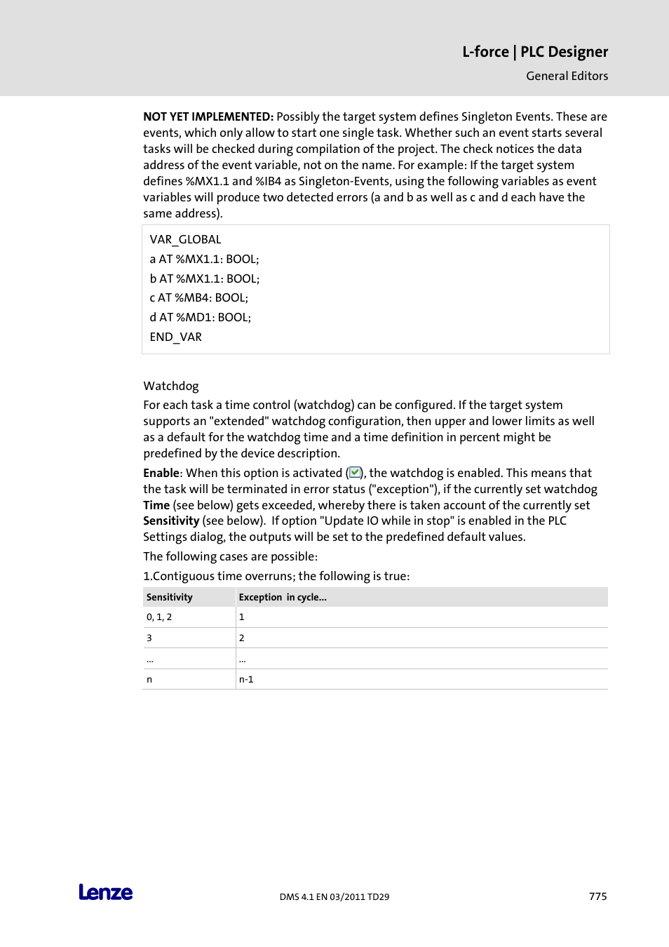 L-force | plc designer | Lenze PLC Designer PLC Designer (R3-1) User Manual | Page 777 / 1170