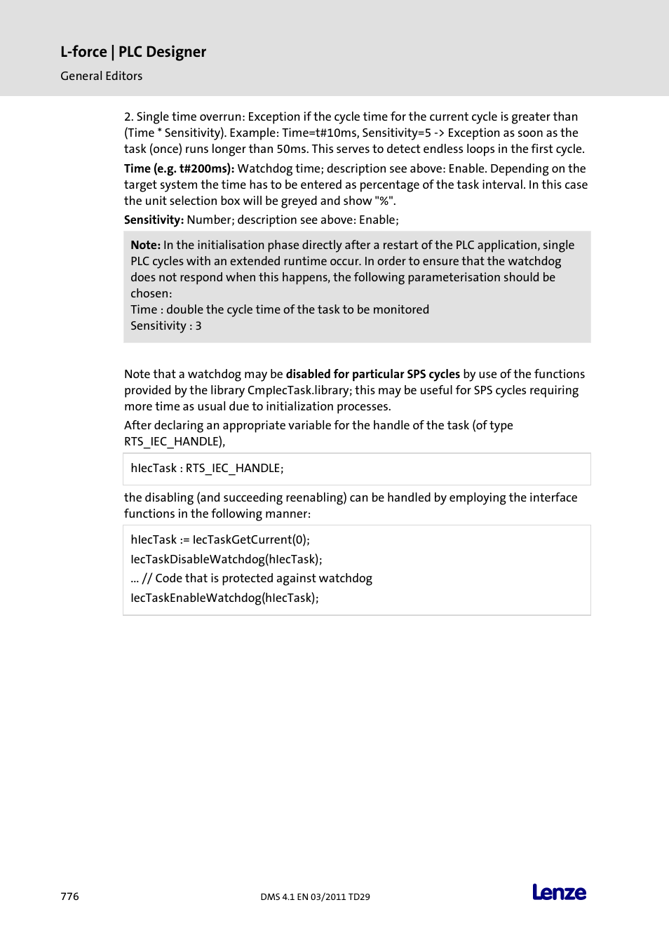 L-force | plc designer | Lenze PLC Designer PLC Designer (R3-1) User Manual | Page 778 / 1170