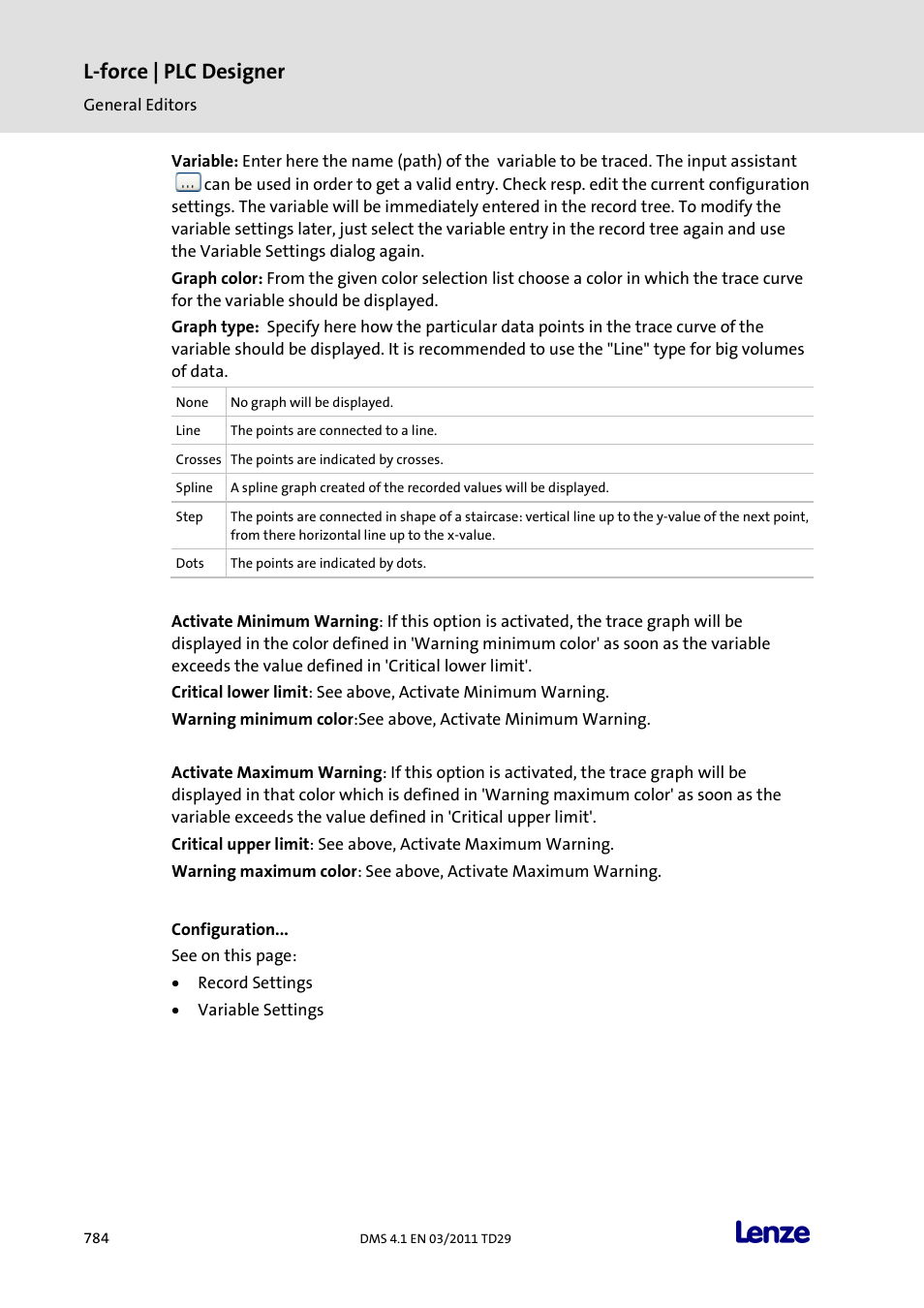 Configuration, L-force | plc designer | Lenze PLC Designer PLC Designer (R3-1) User Manual | Page 786 / 1170