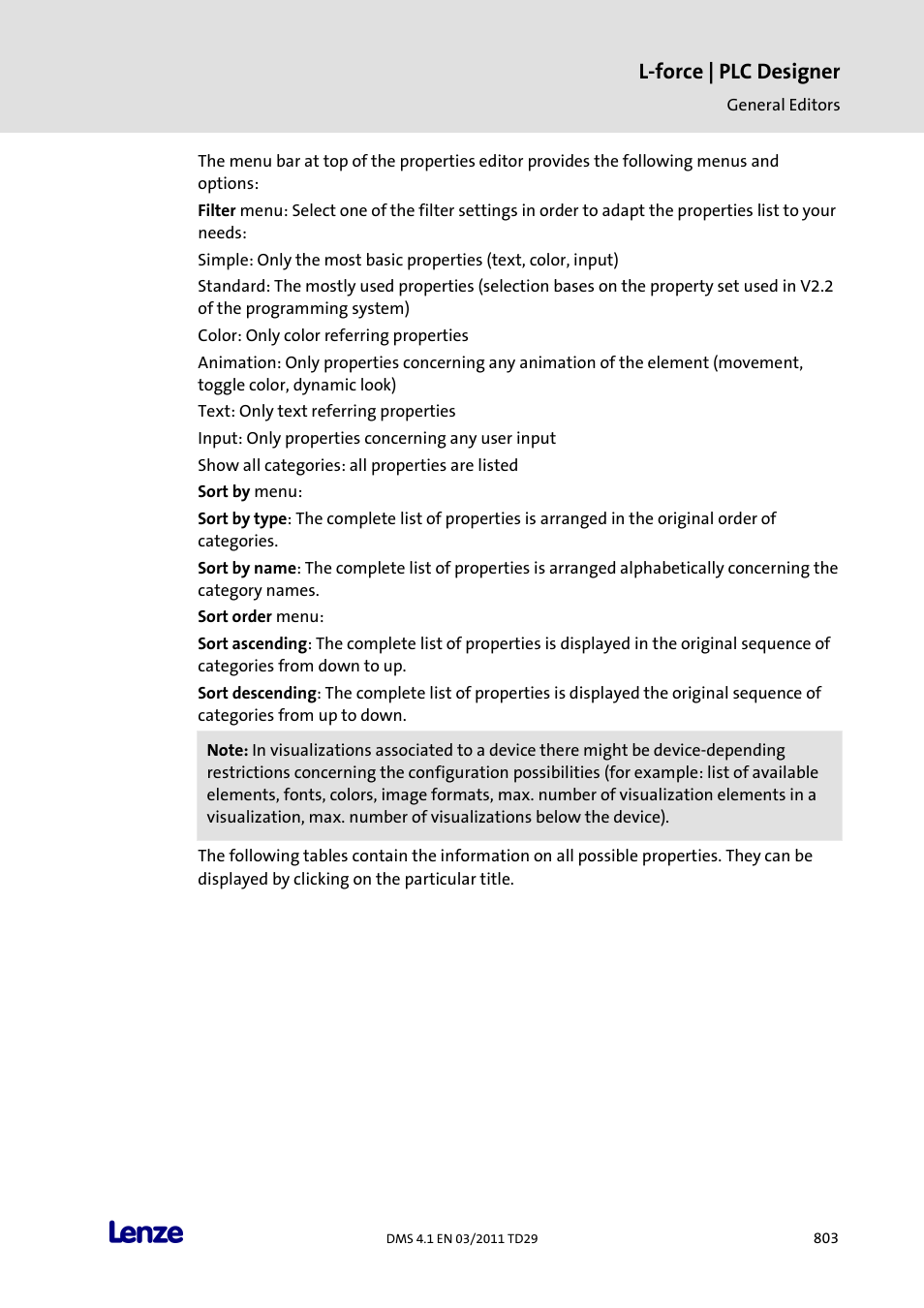 L-force | plc designer | Lenze PLC Designer PLC Designer (R3-1) User Manual | Page 805 / 1170