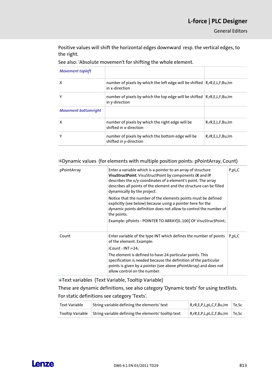 L-force | plc designer | Lenze PLC Designer PLC Designer (R3-1) User Manual | Page 815 / 1170