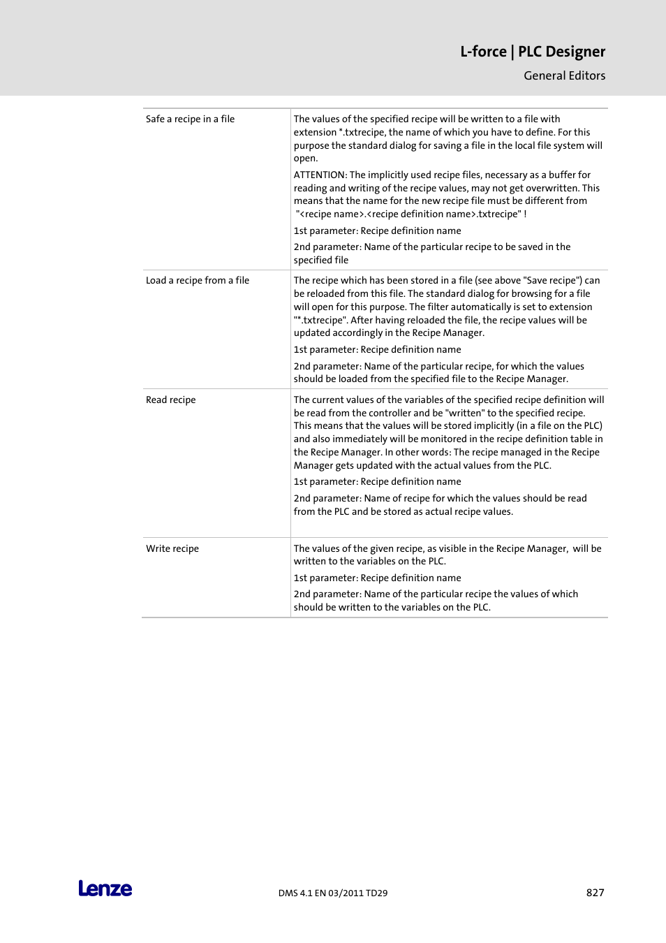 L-force | plc designer | Lenze PLC Designer PLC Designer (R3-1) User Manual | Page 829 / 1170