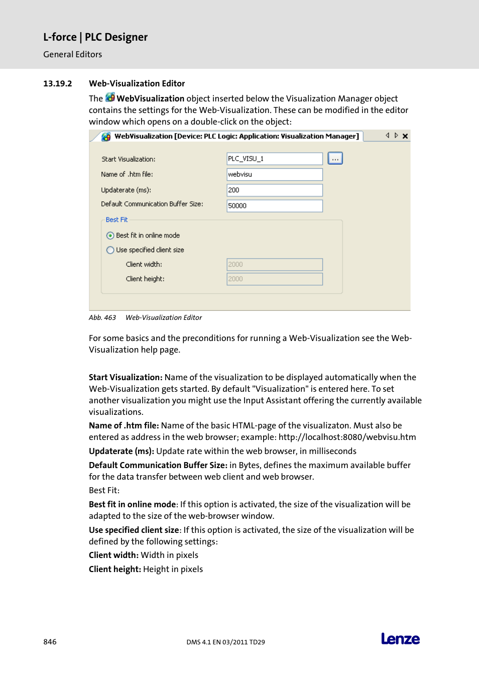 Web-visualization editor, L-force | plc designer | Lenze PLC Designer PLC Designer (R3-1) User Manual | Page 848 / 1170