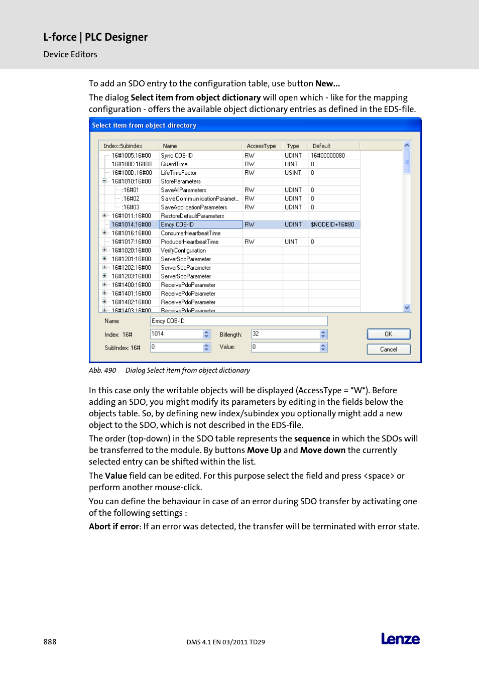 L-force | plc designer | Lenze PLC Designer PLC Designer (R3-1) User Manual | Page 890 / 1170