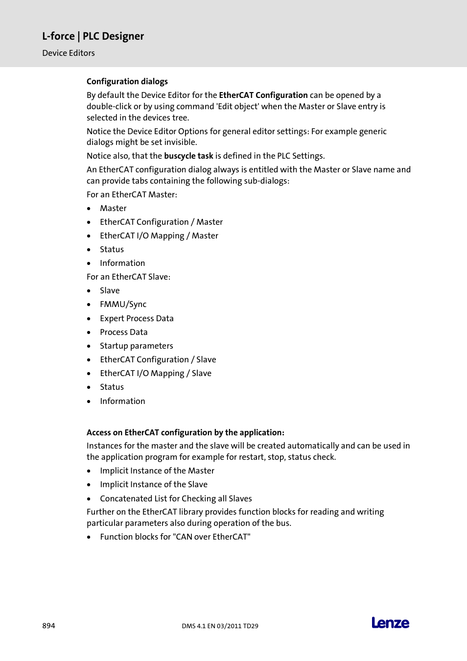 L-force | plc designer | Lenze PLC Designer PLC Designer (R3-1) User Manual | Page 896 / 1170