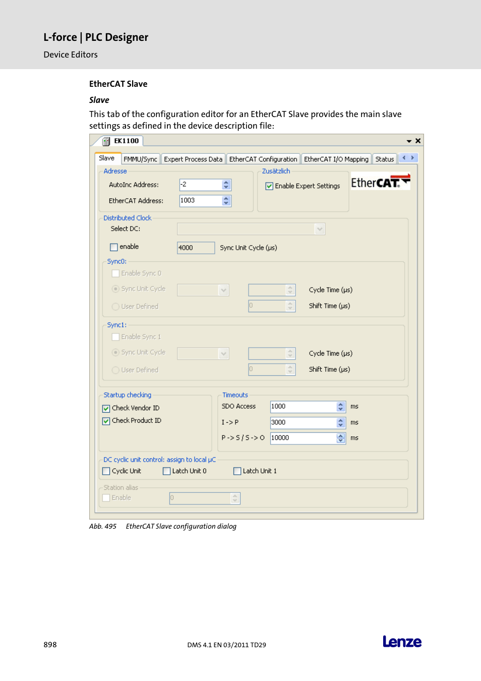 Ethercat slave, Slave, L-force | plc designer | Lenze PLC Designer PLC Designer (R3-1) User Manual | Page 900 / 1170