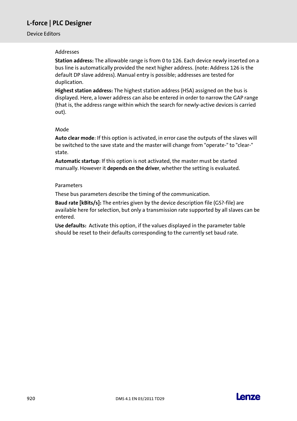 L-force | plc designer | Lenze PLC Designer PLC Designer (R3-1) User Manual | Page 922 / 1170