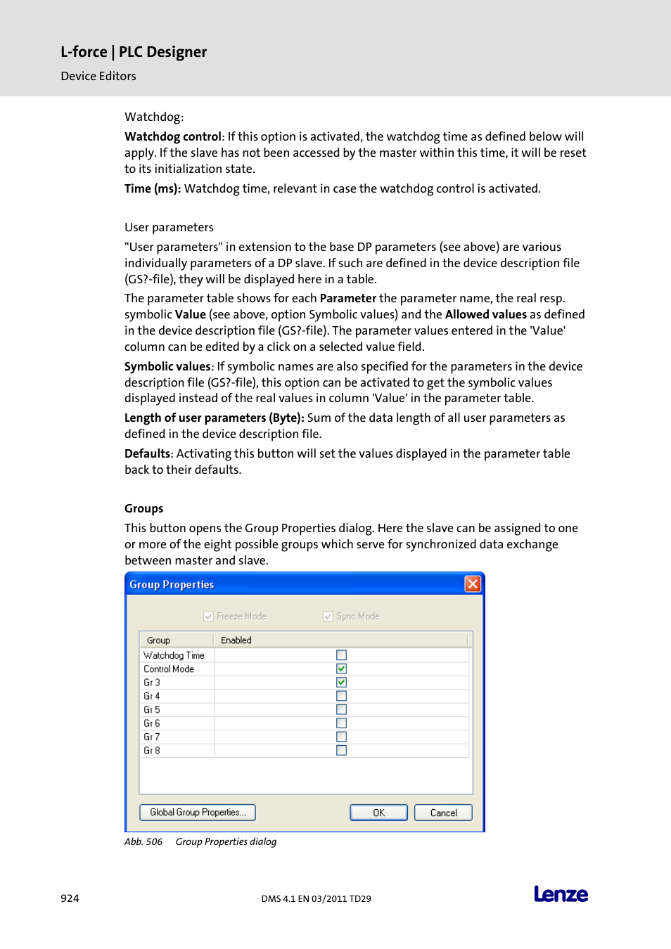 L-force | plc designer | Lenze PLC Designer PLC Designer (R3-1) User Manual | Page 926 / 1170