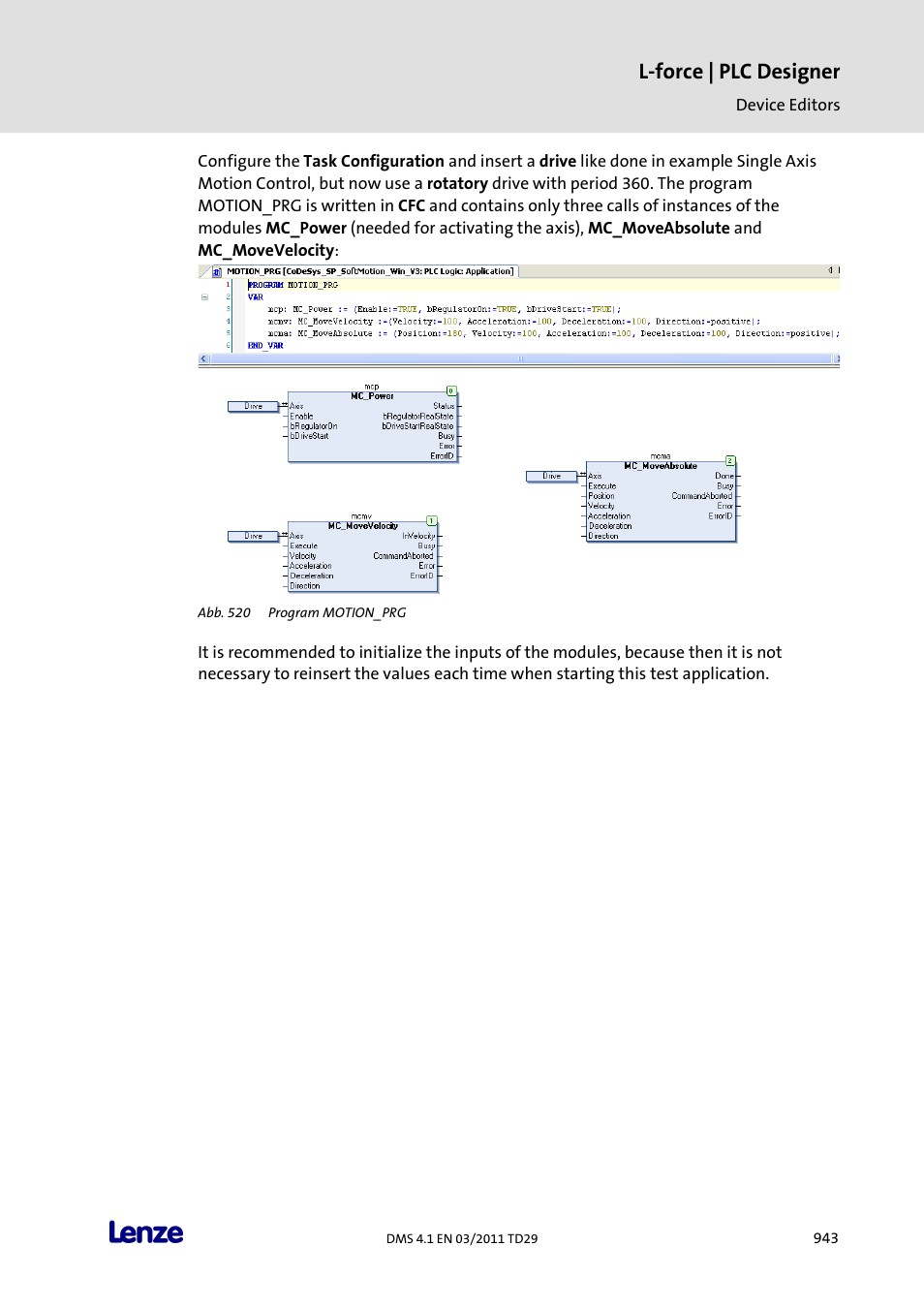 L-force | plc designer | Lenze PLC Designer PLC Designer (R3-1) User Manual | Page 945 / 1170