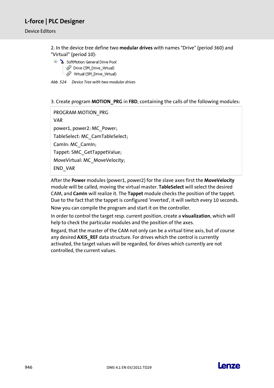 L-force | plc designer | Lenze PLC Designer PLC Designer (R3-1) User Manual | Page 948 / 1170