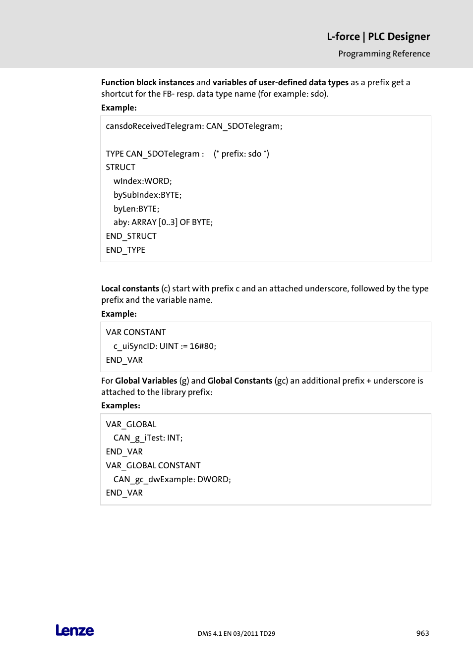 L-force | plc designer | Lenze PLC Designer PLC Designer (R3-1) User Manual | Page 965 / 1170