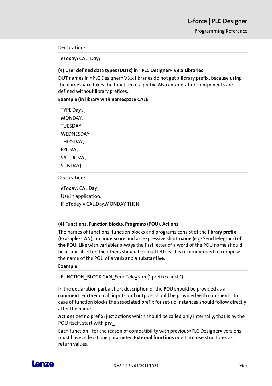 L-force | plc designer | Lenze PLC Designer PLC Designer (R3-1) User Manual | Page 967 / 1170