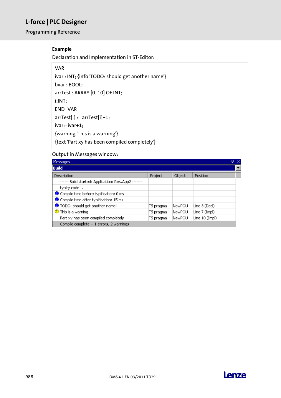 L-force | plc designer | Lenze PLC Designer PLC Designer (R3-1) User Manual | Page 990 / 1170