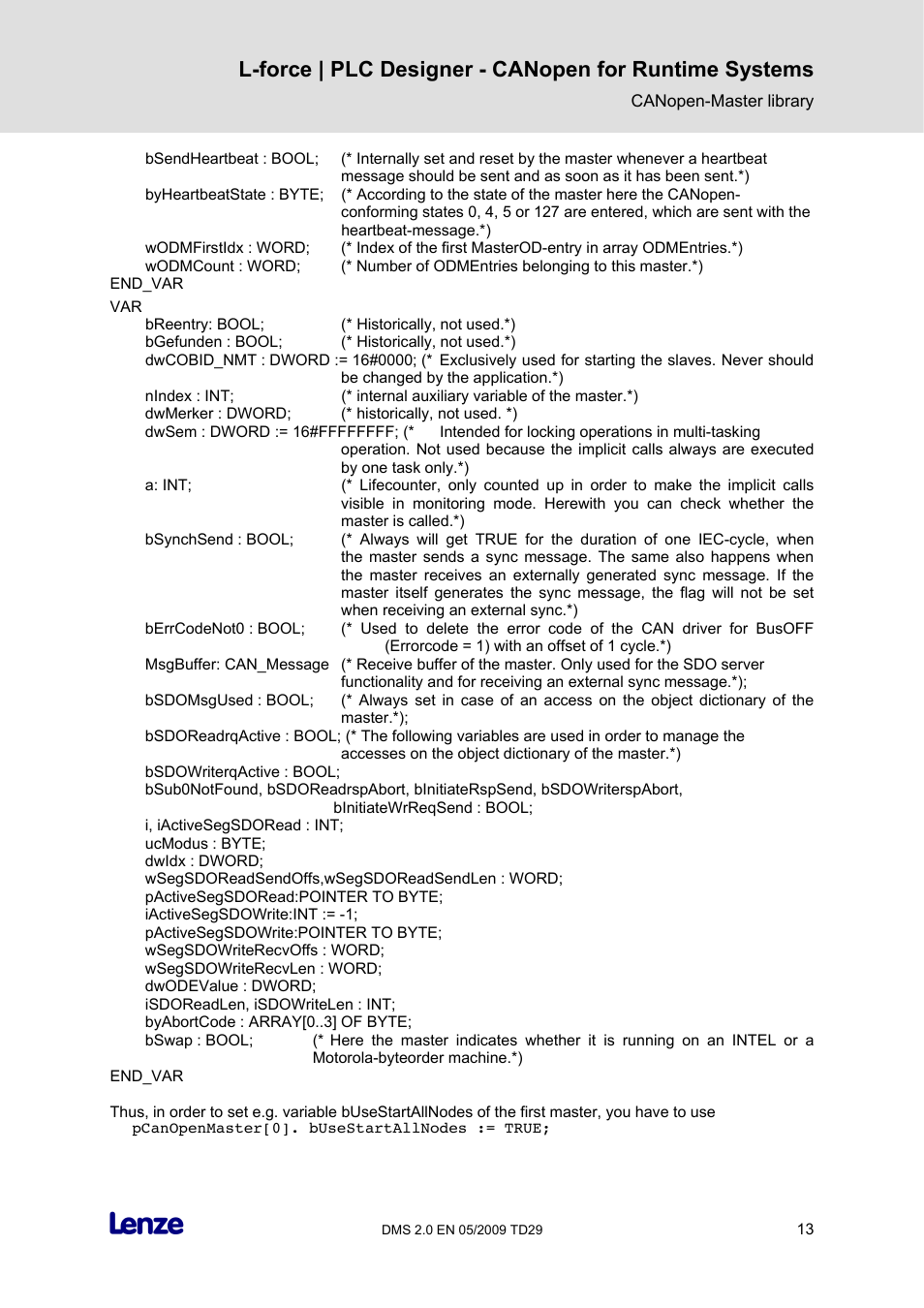 Lenze PLC Designer PLC Designer (R2-x) CANopen for Runtime Systems User Manual | Page 14 / 56