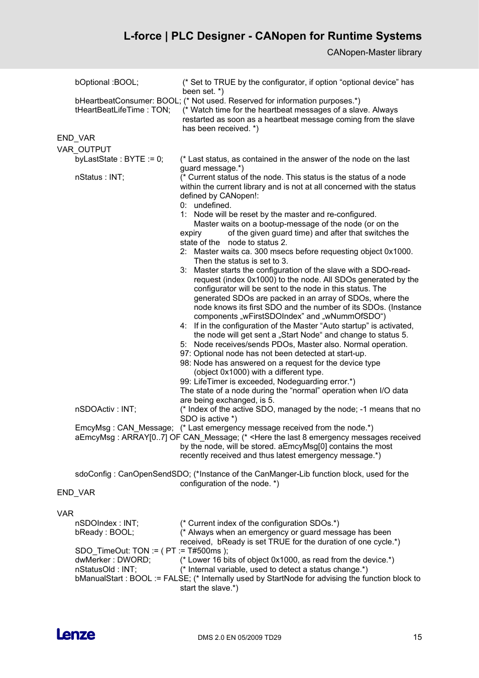Lenze PLC Designer PLC Designer (R2-x) CANopen for Runtime Systems User Manual | Page 16 / 56