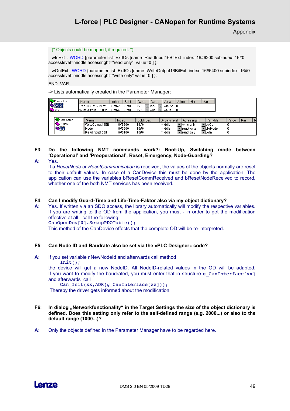 Lenze PLC Designer PLC Designer (R2-x) CANopen for Runtime Systems User Manual | Page 50 / 56