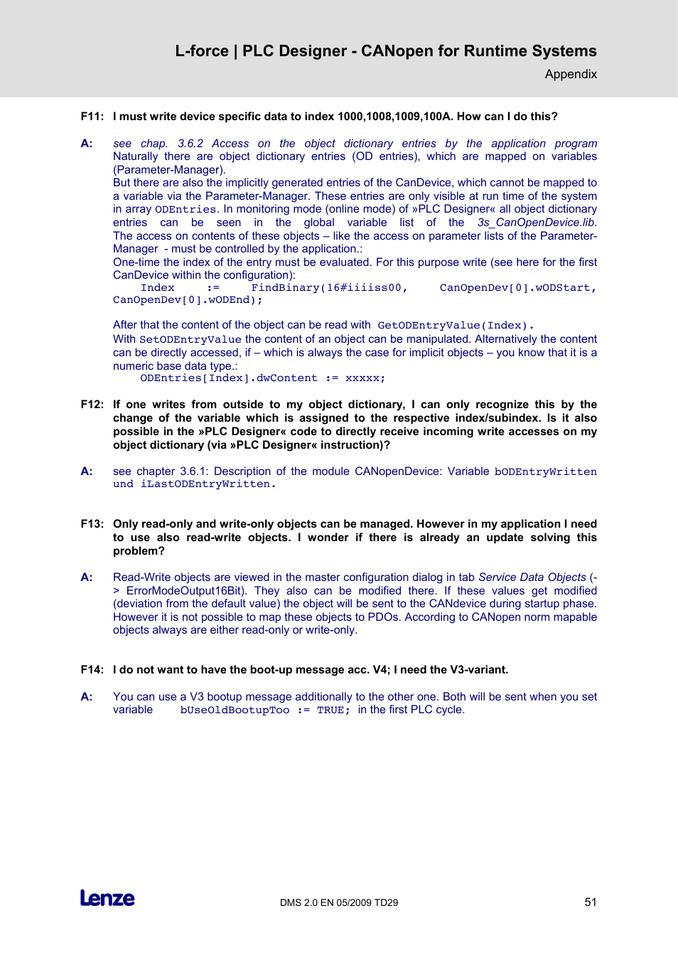 Lenze PLC Designer PLC Designer (R2-x) CANopen for Runtime Systems User Manual | Page 52 / 56
