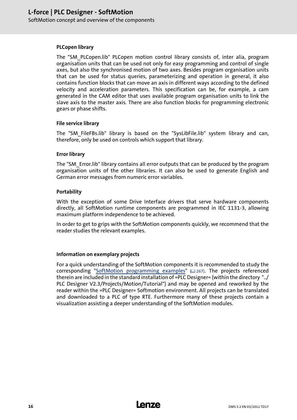 L-force | plc designer - softmotion | Lenze PLC Designer PLC-Designer (R2-x) SoftMotion User Manual | Page 16 / 290