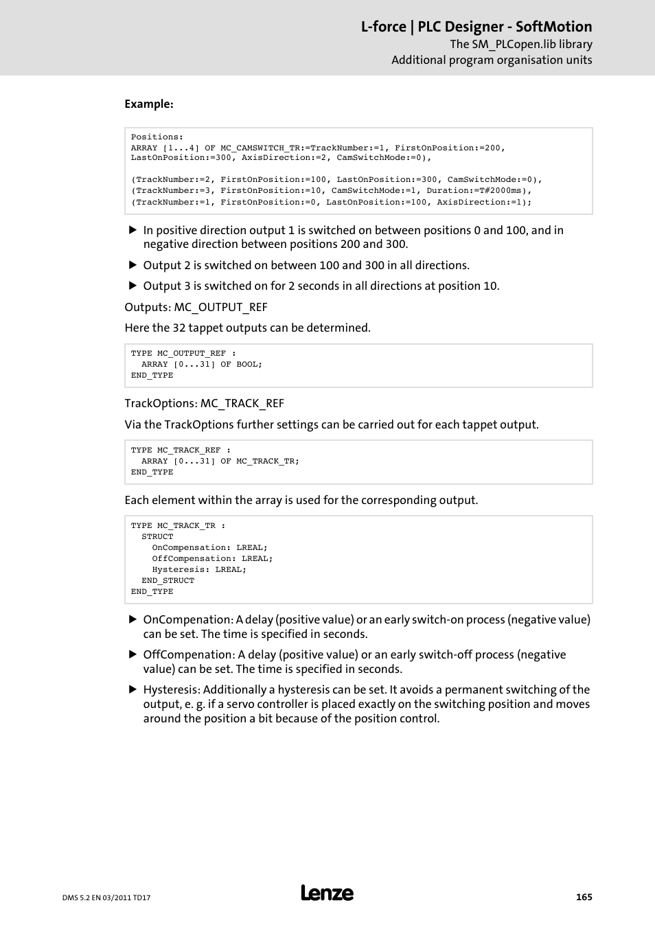 L-force | plc designer - softmotion | Lenze PLC Designer PLC-Designer (R2-x) SoftMotion User Manual | Page 165 / 290