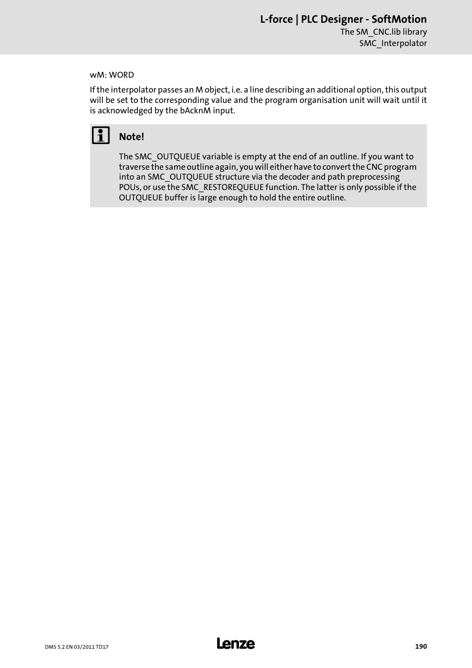 Lenze PLC Designer PLC-Designer (R2-x) SoftMotion User Manual | Page 190 / 290