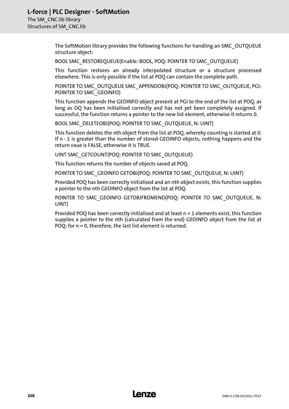 Lenze PLC Designer PLC-Designer (R2-x) SoftMotion User Manual | Page 208 / 290