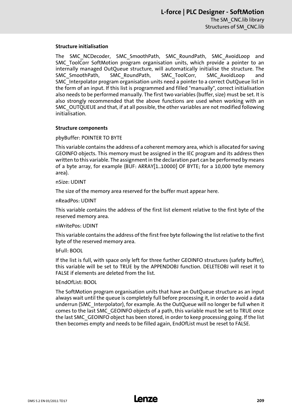 L-force | plc designer - softmotion | Lenze PLC Designer PLC-Designer (R2-x) SoftMotion User Manual | Page 209 / 290