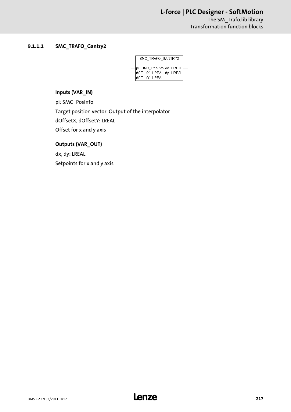 1 smc_trafo_gantry2 | Lenze PLC Designer PLC-Designer (R2-x) SoftMotion User Manual | Page 217 / 290