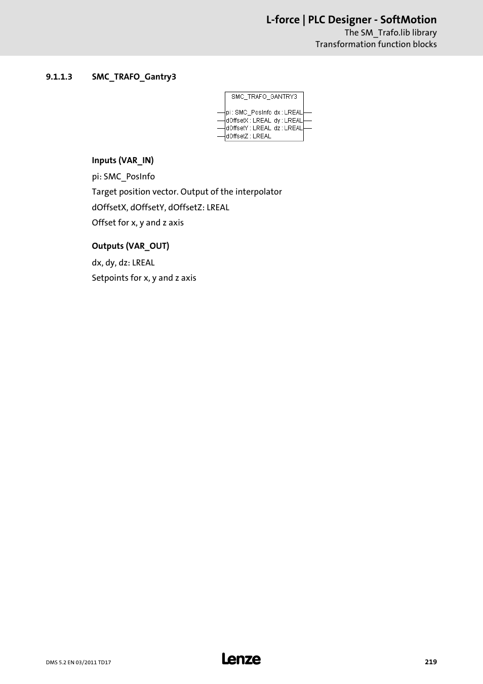 3 smc_trafo_gantry3 | Lenze PLC Designer PLC-Designer (R2-x) SoftMotion User Manual | Page 219 / 290