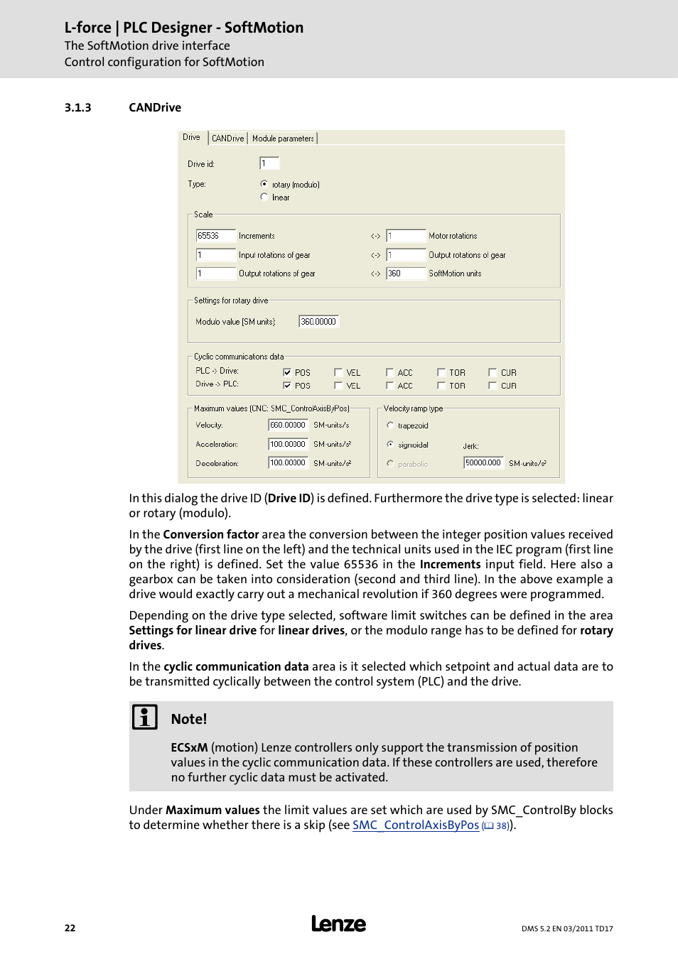 3 candrive, Candrive, Candrive ( 22) | Lenze PLC Designer PLC-Designer (R2-x) SoftMotion User Manual | Page 22 / 290