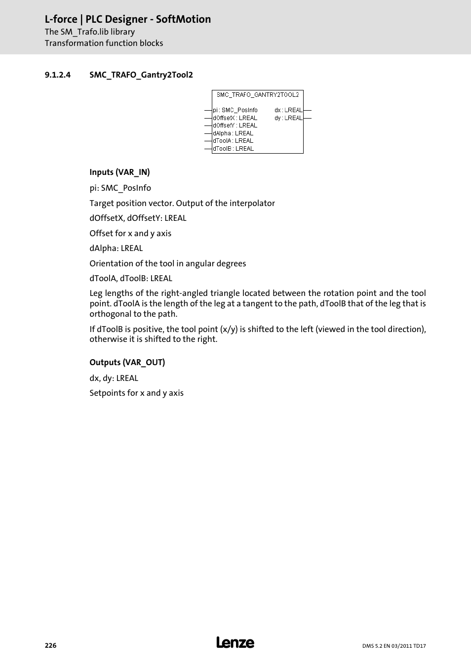4 smc_trafo_gantry2tool2 | Lenze PLC Designer PLC-Designer (R2-x) SoftMotion User Manual | Page 226 / 290