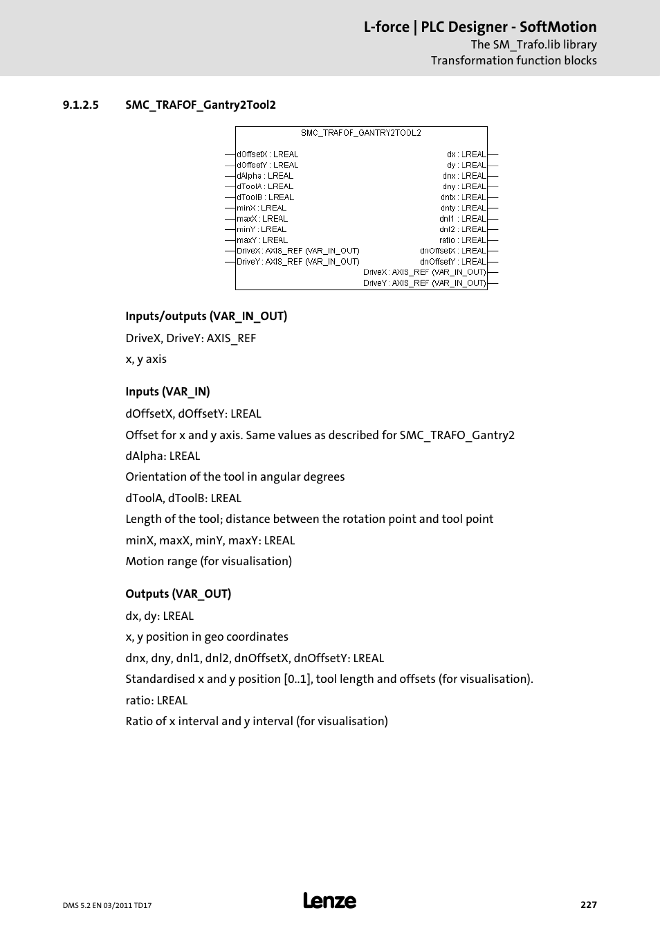 5 smc_trafof_gantry2tool2 | Lenze PLC Designer PLC-Designer (R2-x) SoftMotion User Manual | Page 227 / 290