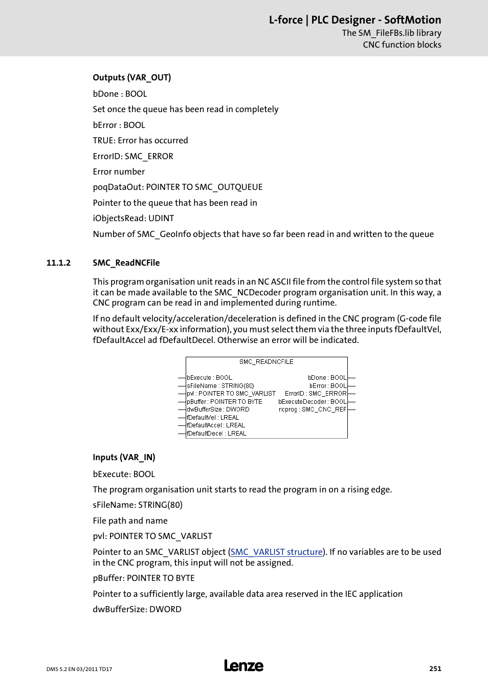 2 smc_readncfile, Smc_readncfile | Lenze PLC Designer PLC-Designer (R2-x) SoftMotion User Manual | Page 251 / 290