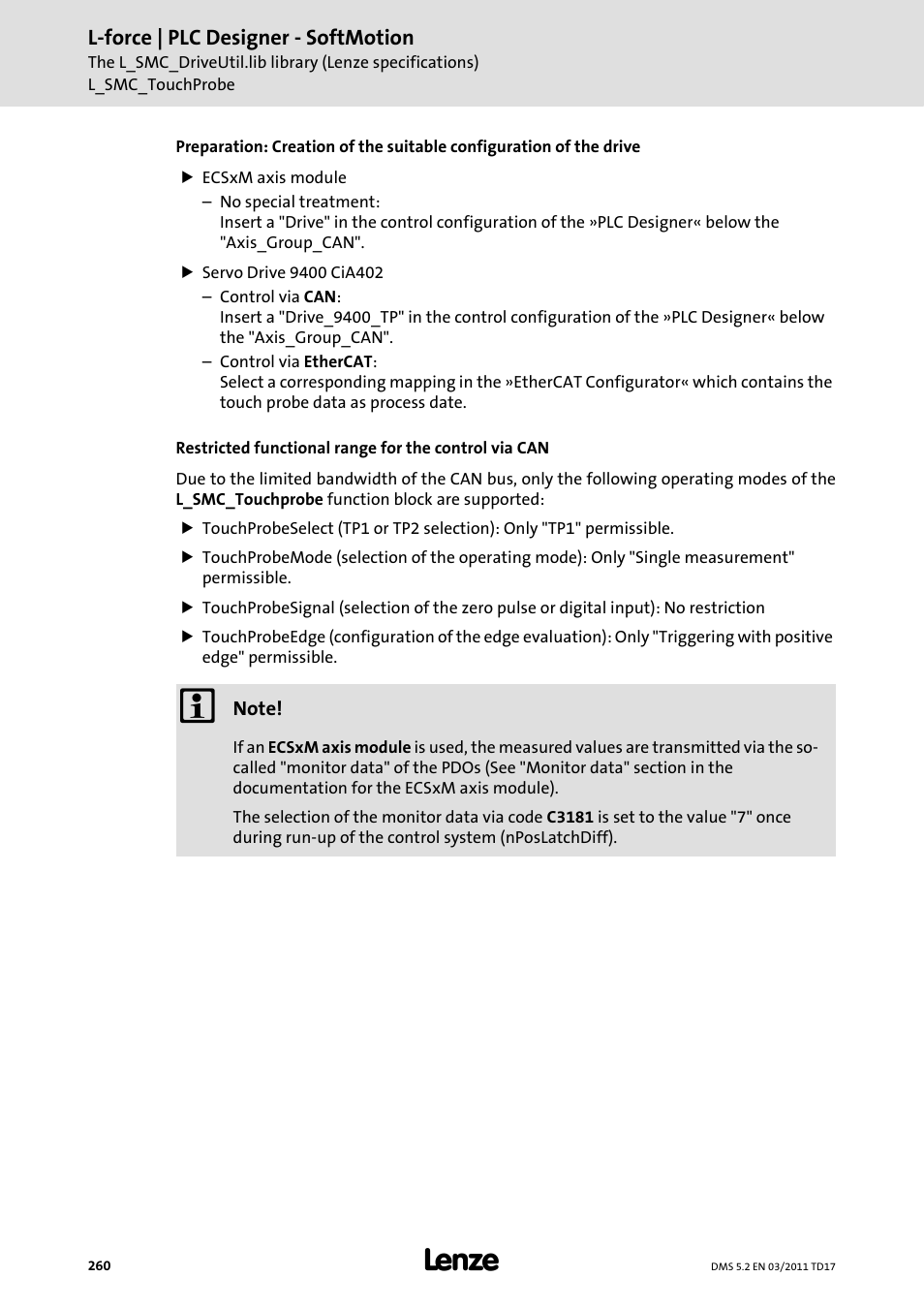 Lenze PLC Designer PLC-Designer (R2-x) SoftMotion User Manual | Page 260 / 290