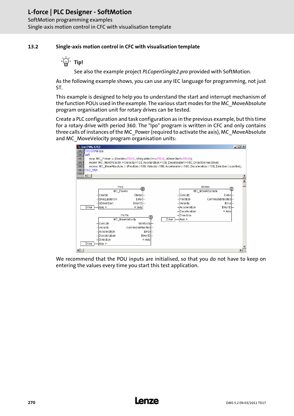 Lenze PLC Designer PLC-Designer (R2-x) SoftMotion User Manual | Page 270 / 290